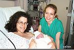 Mom, Baby, and Dr. Healy