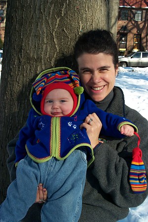 With Mom in Snow
