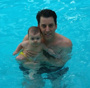 Splashing with Dad